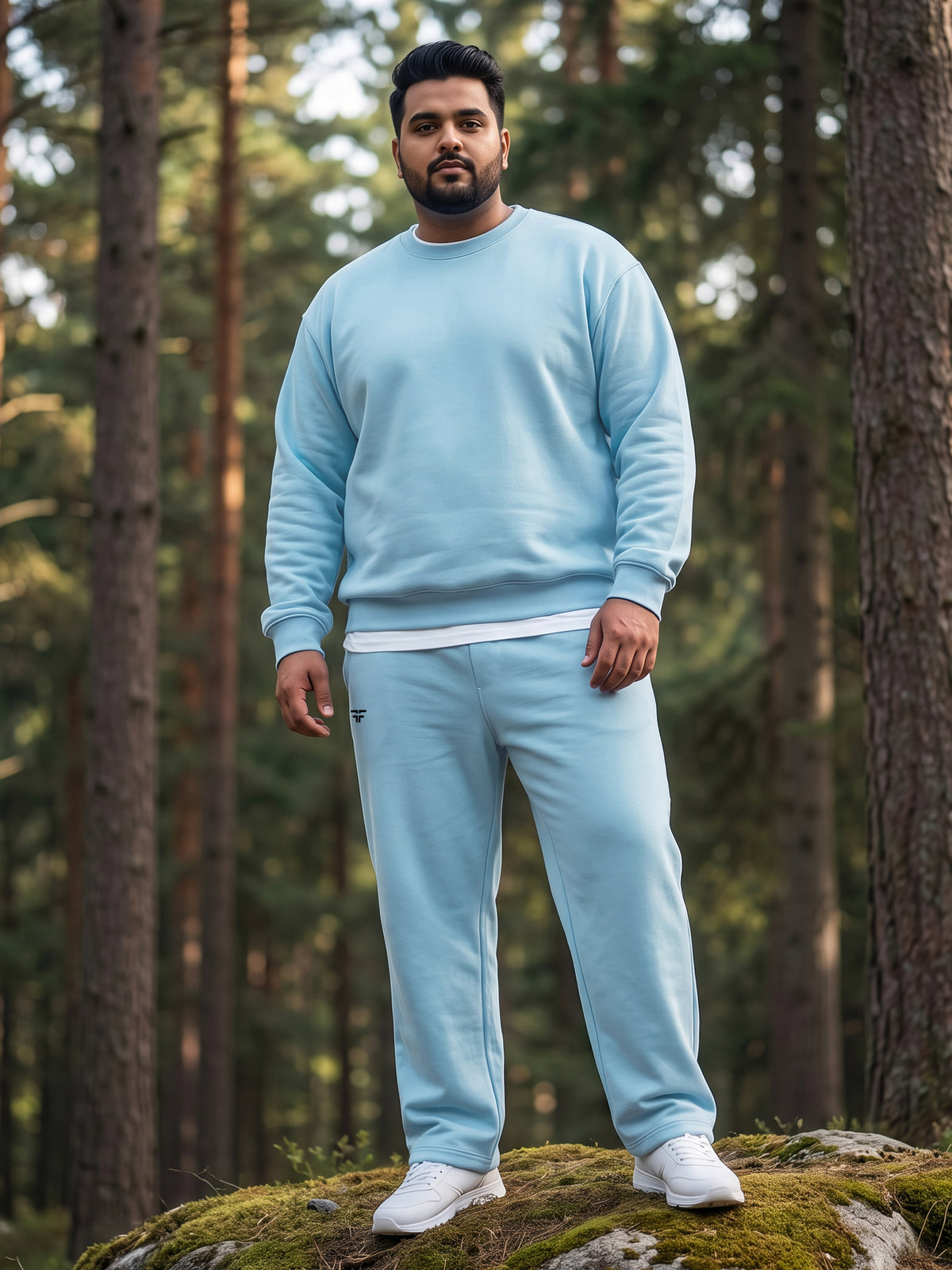 Turquoise Straight Fleece Joggers