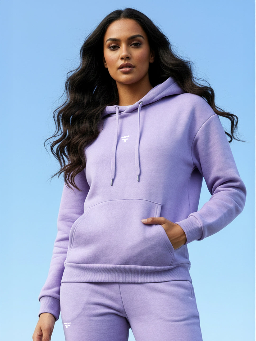 Lilac Thermal Co-ord Set (Hoodie and Jogger Combo)