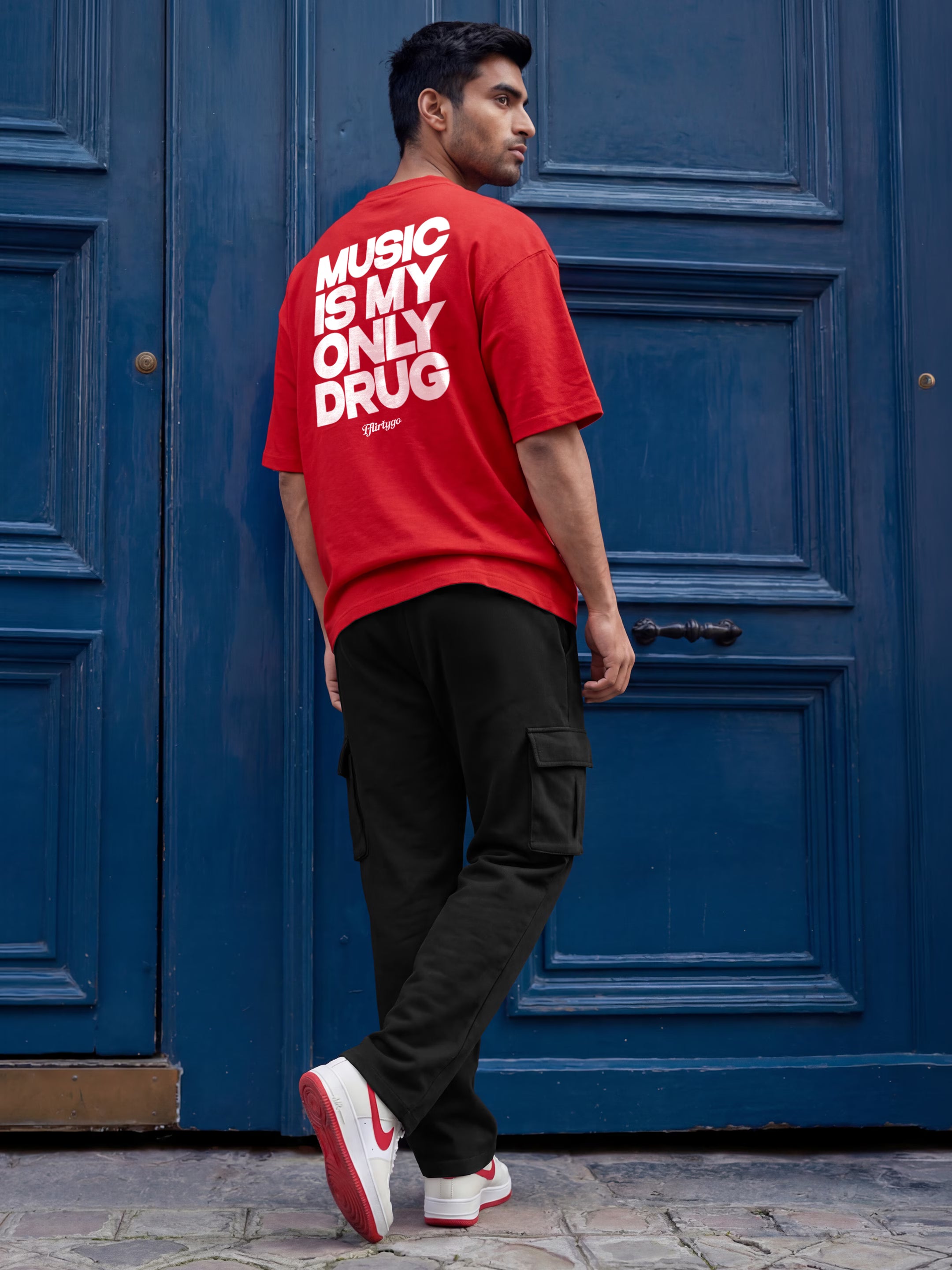 Music Cotton Men's Oversized T-Shirt