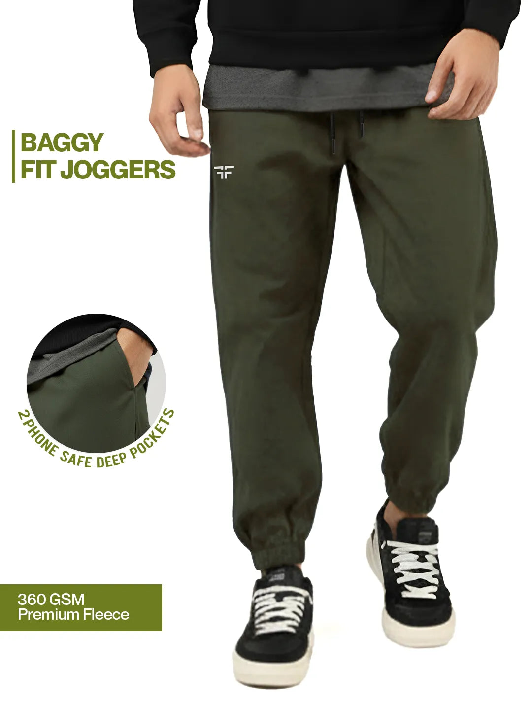 Green Fleece Joggers