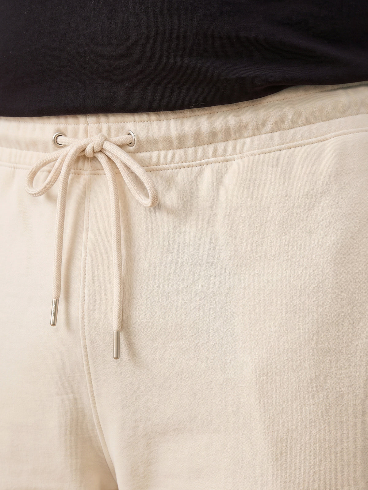 Cream Straight Fleece Joggers