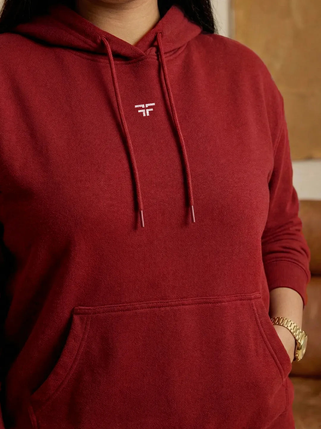 Red Straight Thermal Co-ord Set (Hoodie & Straight Fit Tracks Combo)