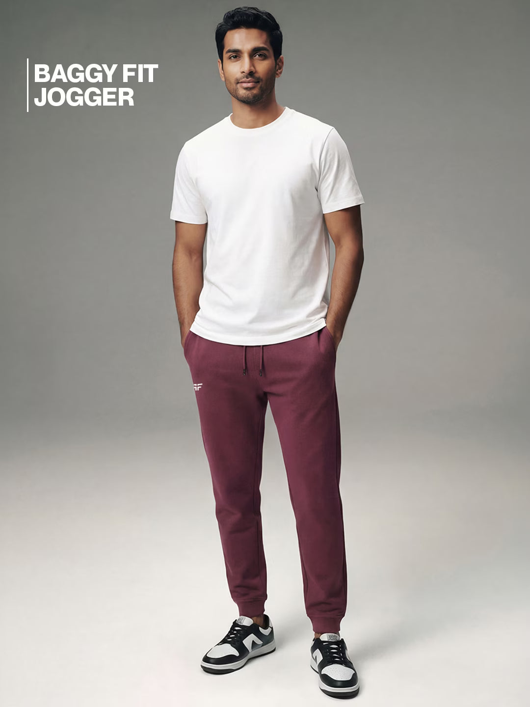 Maroon Baggy Joggers