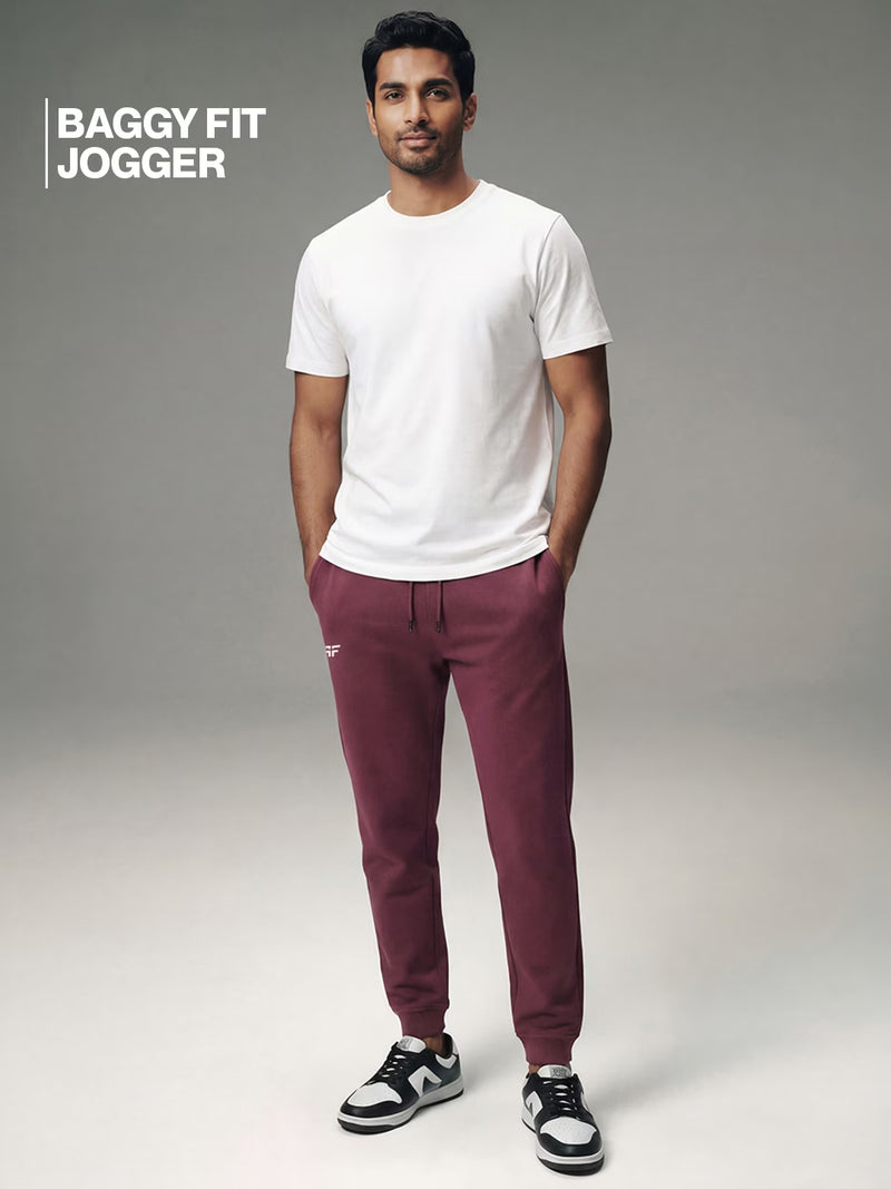 Maroon Baggy Joggers