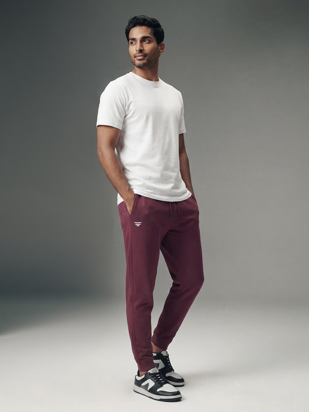 Maroon Baggy Joggers