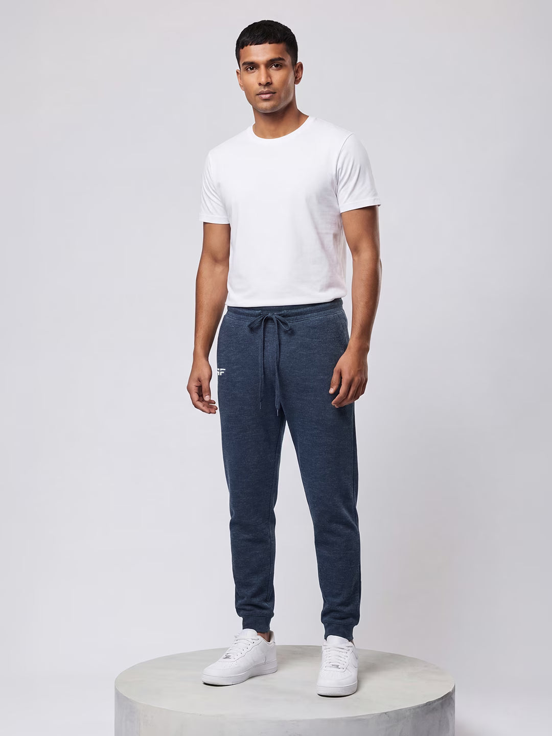 Blue Melange Baggy Joggers
