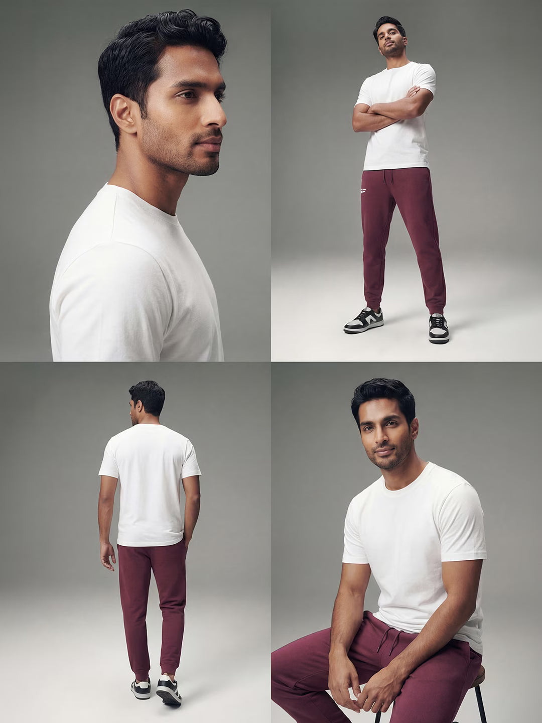 Maroon Baggy Joggers