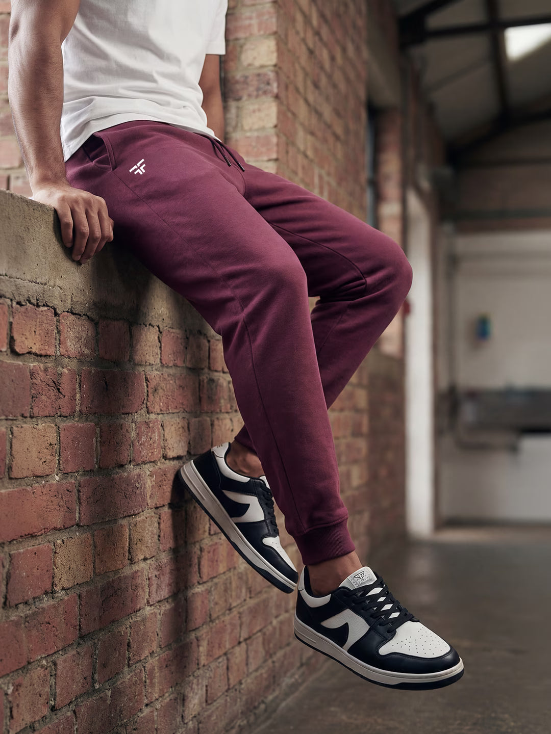 Maroon Baggy Joggers