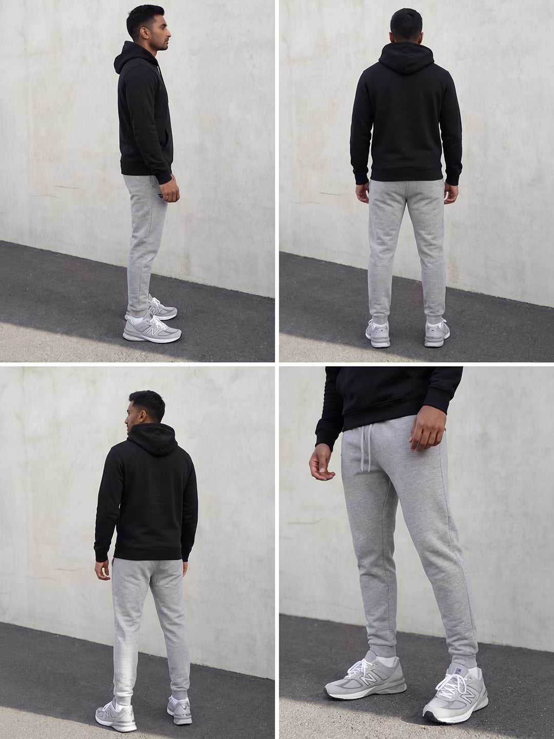 Grey Melange Baggy Joggers