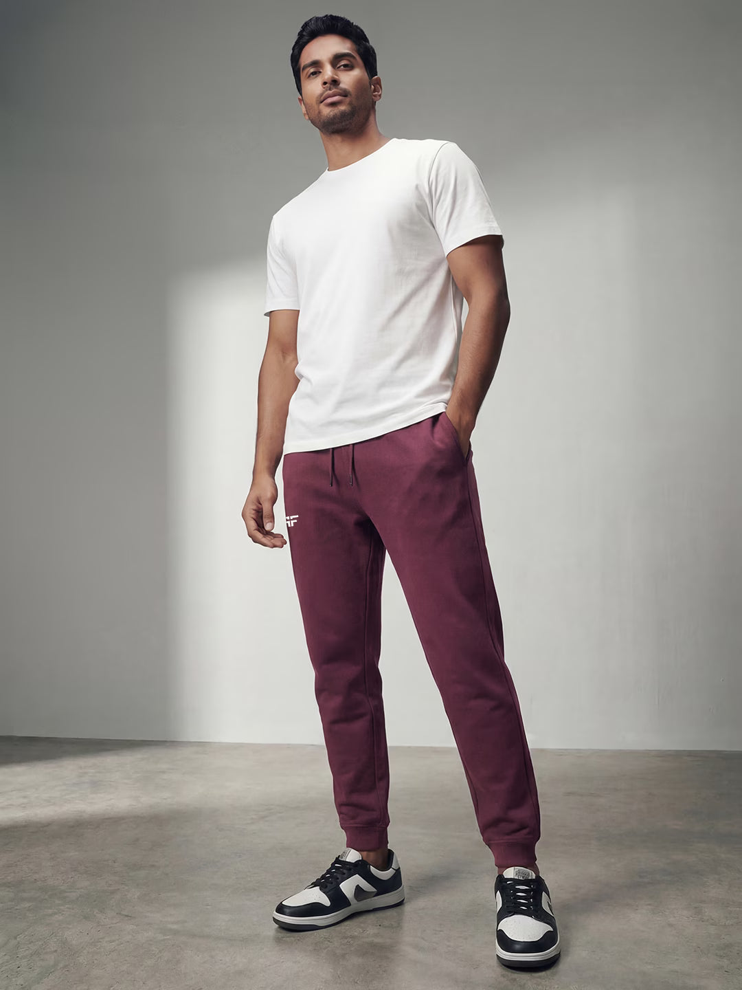 Maroon Baggy Joggers