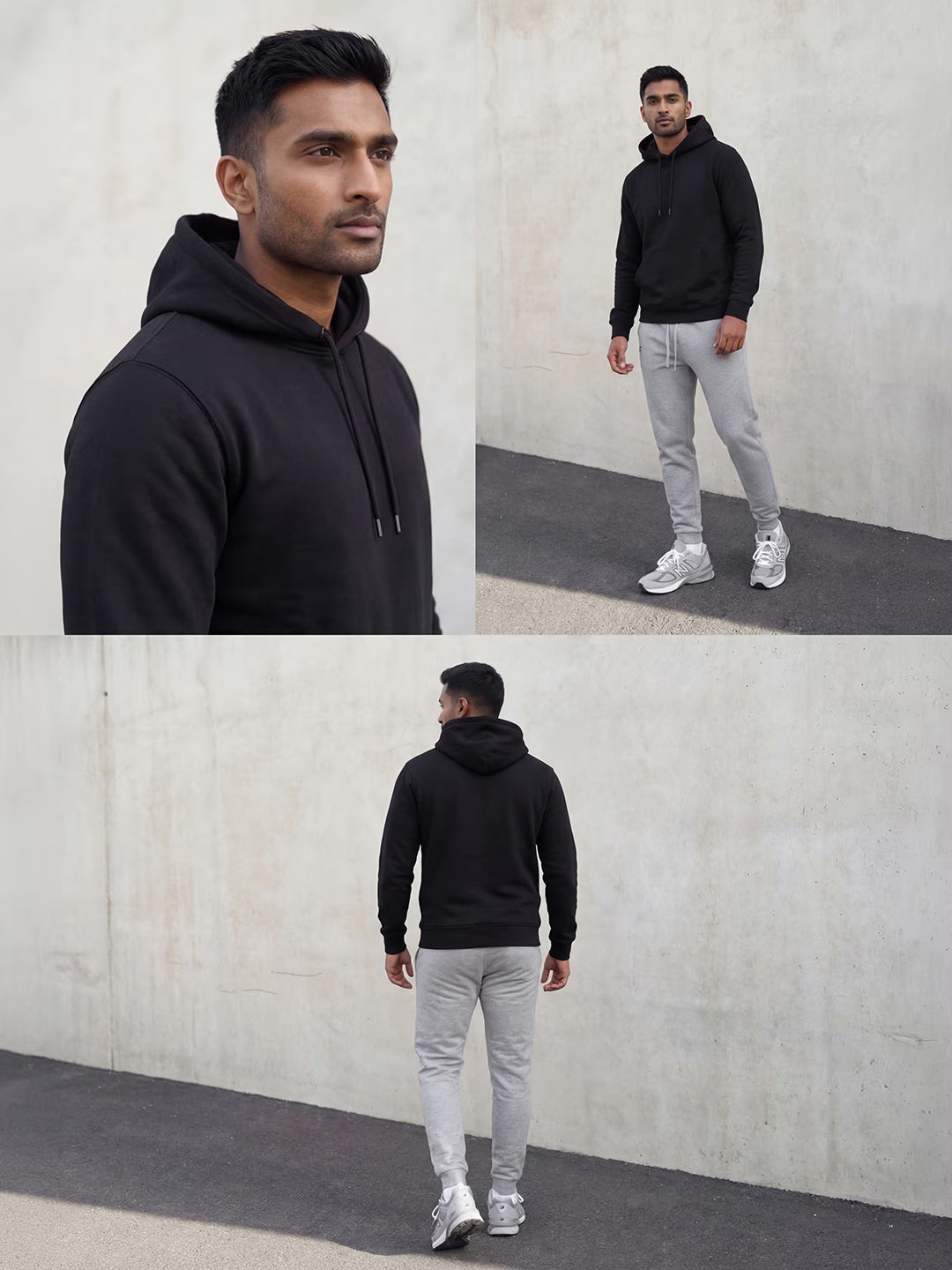 Grey Melange Baggy Joggers