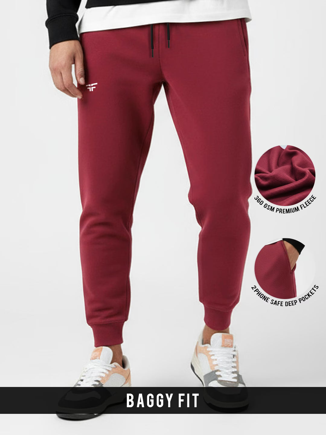 Red Fleece Joggers
