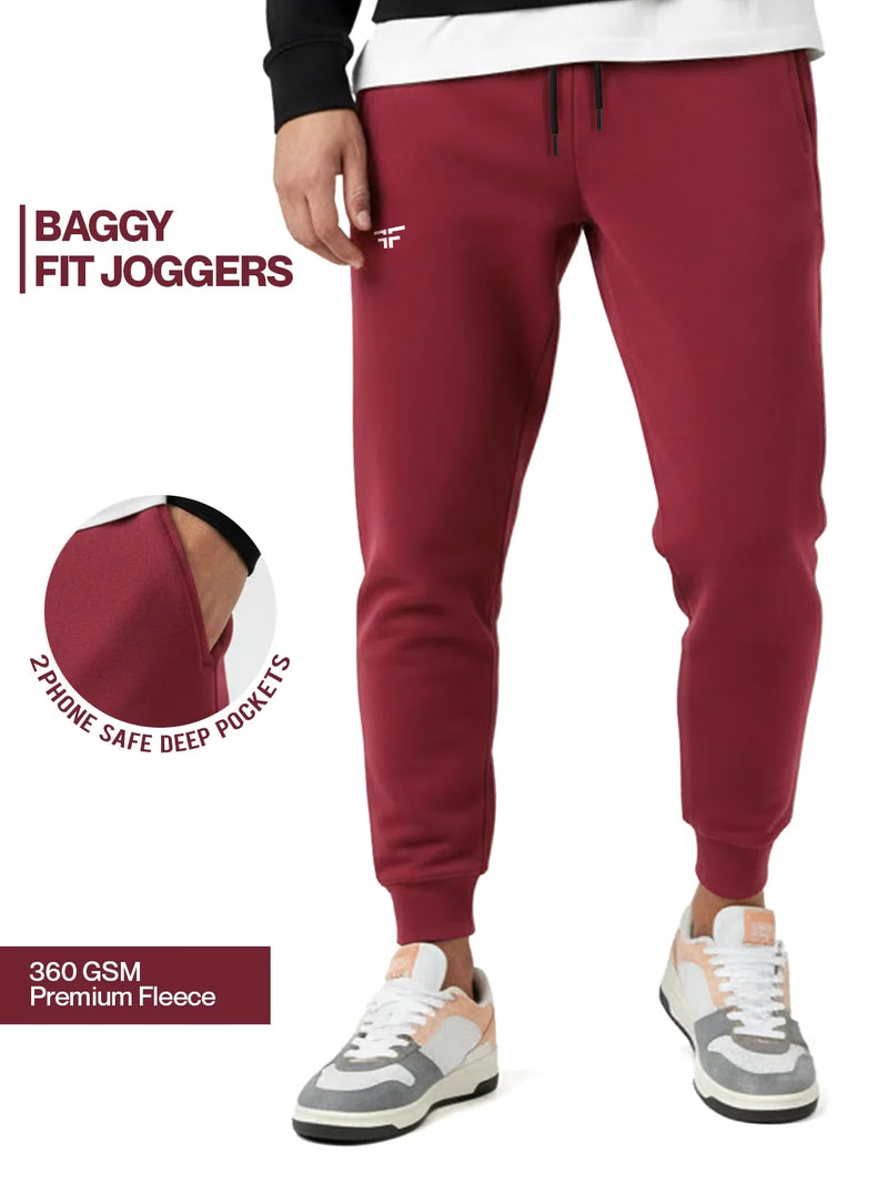 Red Fleece Joggers