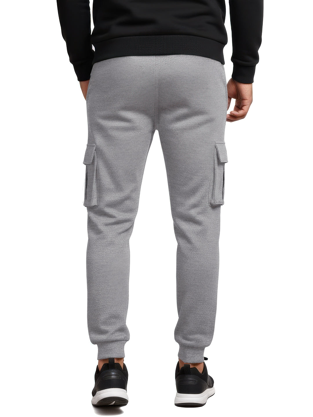 Grey Melange Joggers w/ Box Pockets