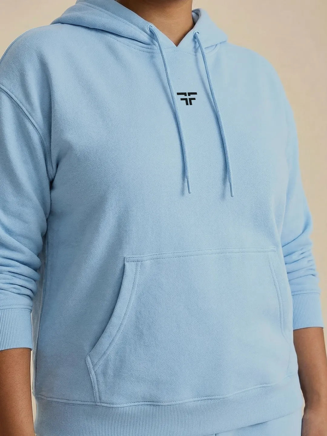 Turquoise Straight Thermal Co-ord Set (Hoodie & Straight Fit Tracks Combo)