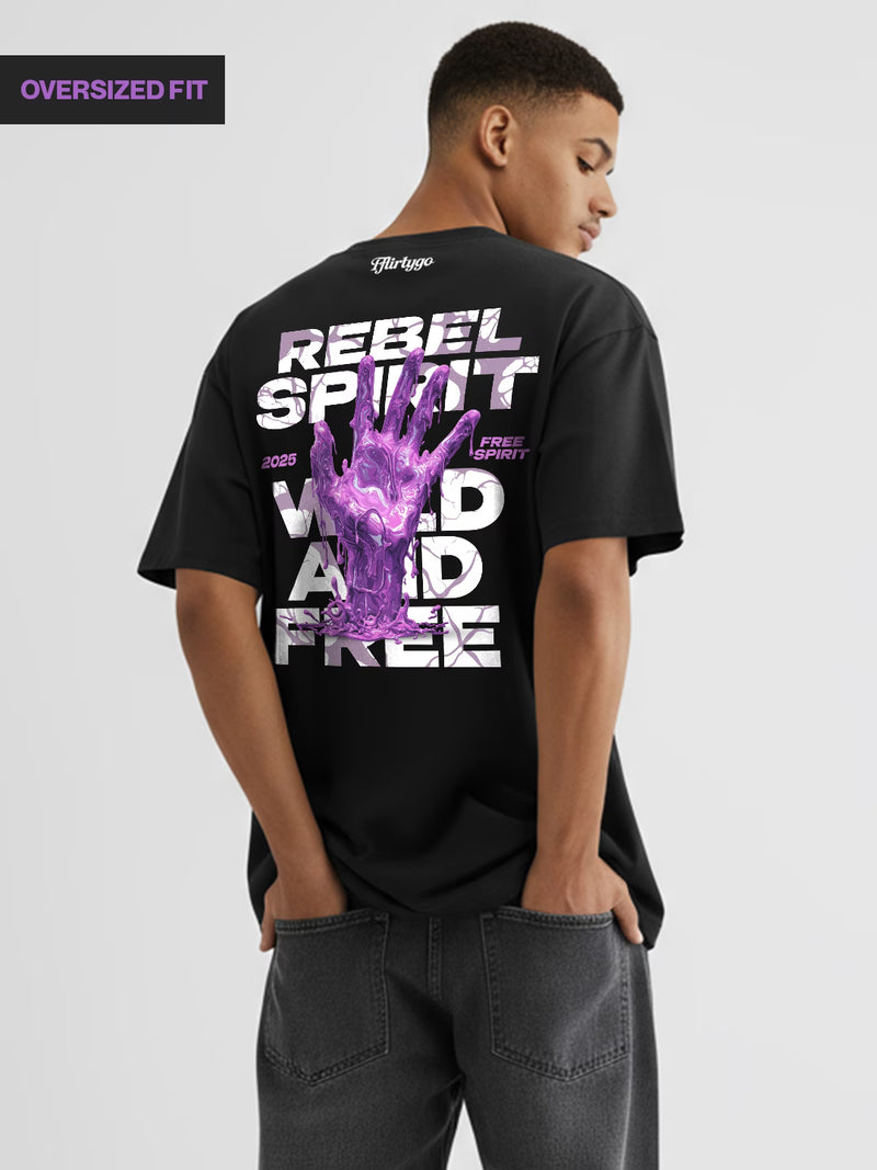 Rebel Spirit Wild And Free Men's Oversized T-Shirt