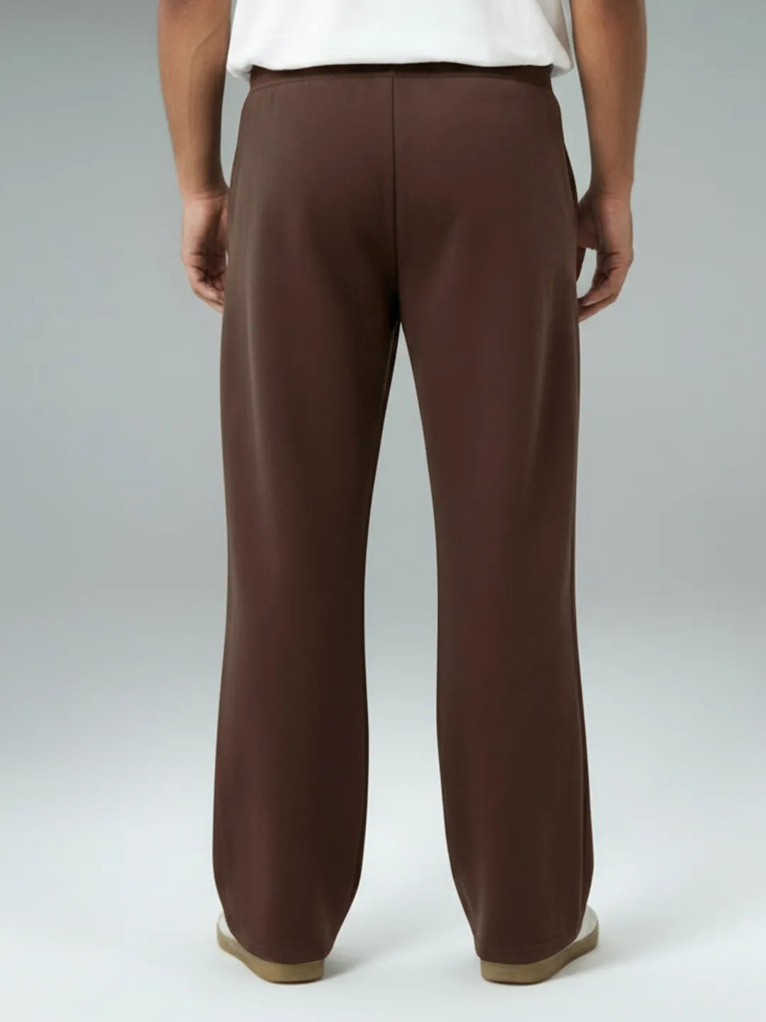 Coffee Brown Straight-Fit Joggers