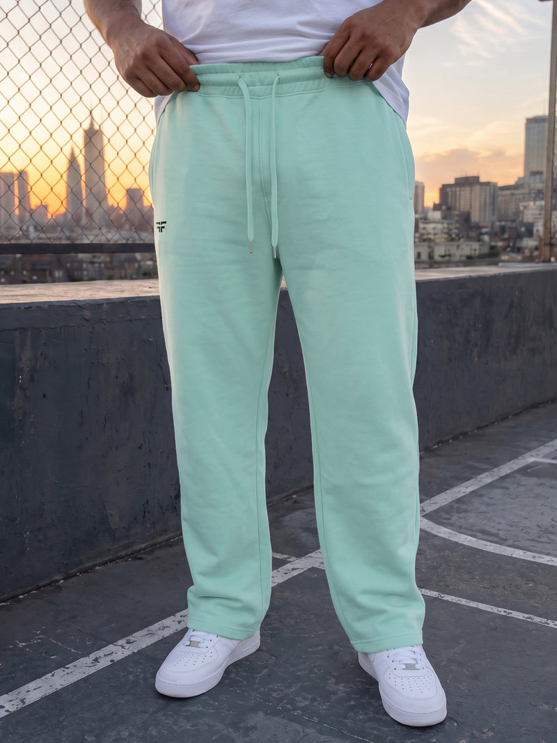 Sea Green Straight Fleece Joggers