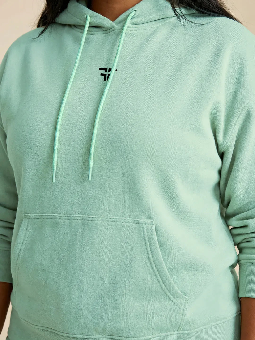 Sea Green Straight Thermal Co-ord Set (Hoodie & Straight Fit Tracks Combo)