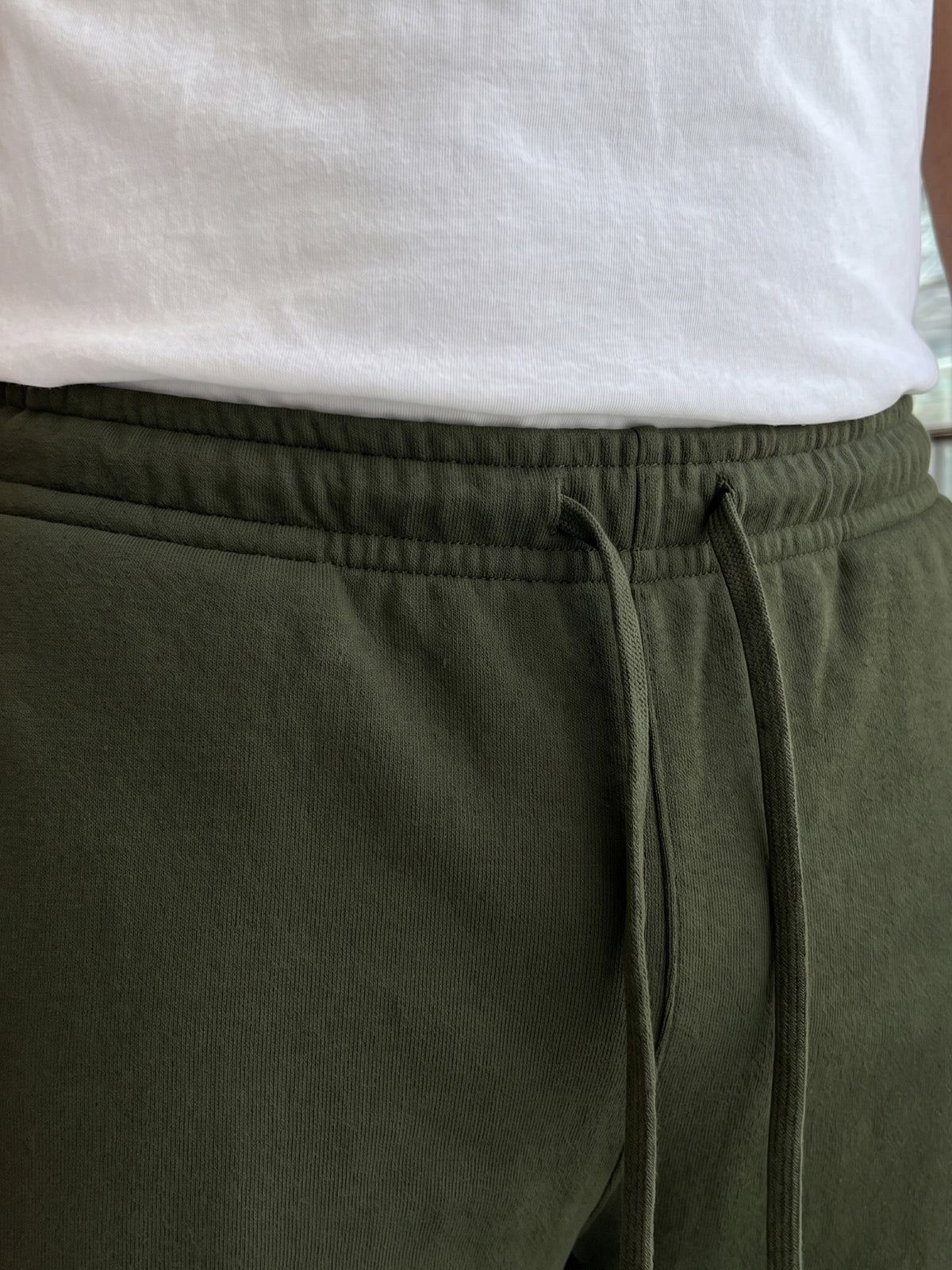 Green Straight Fleece Joggers