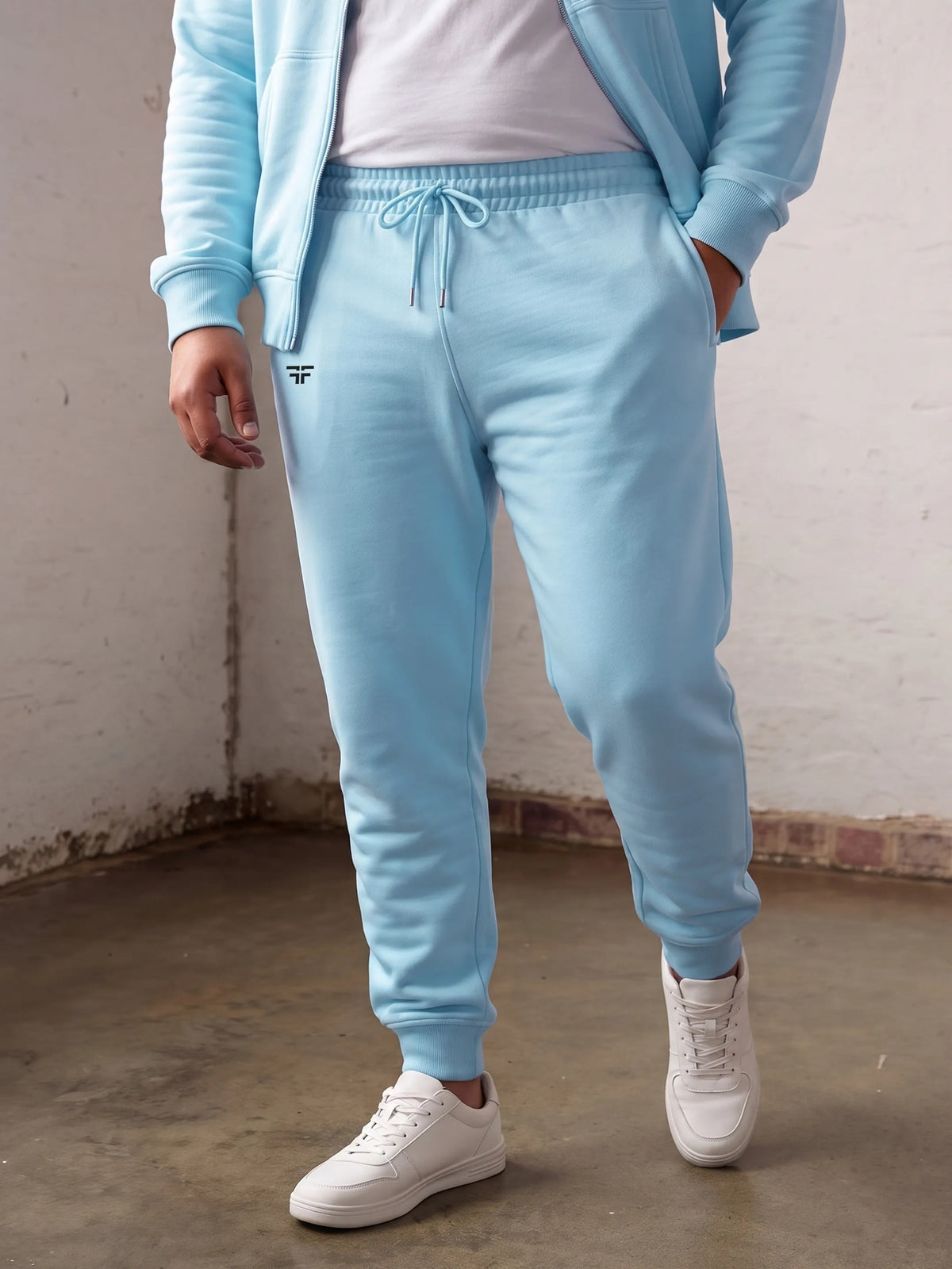 Sky Blue Fleece Joggers