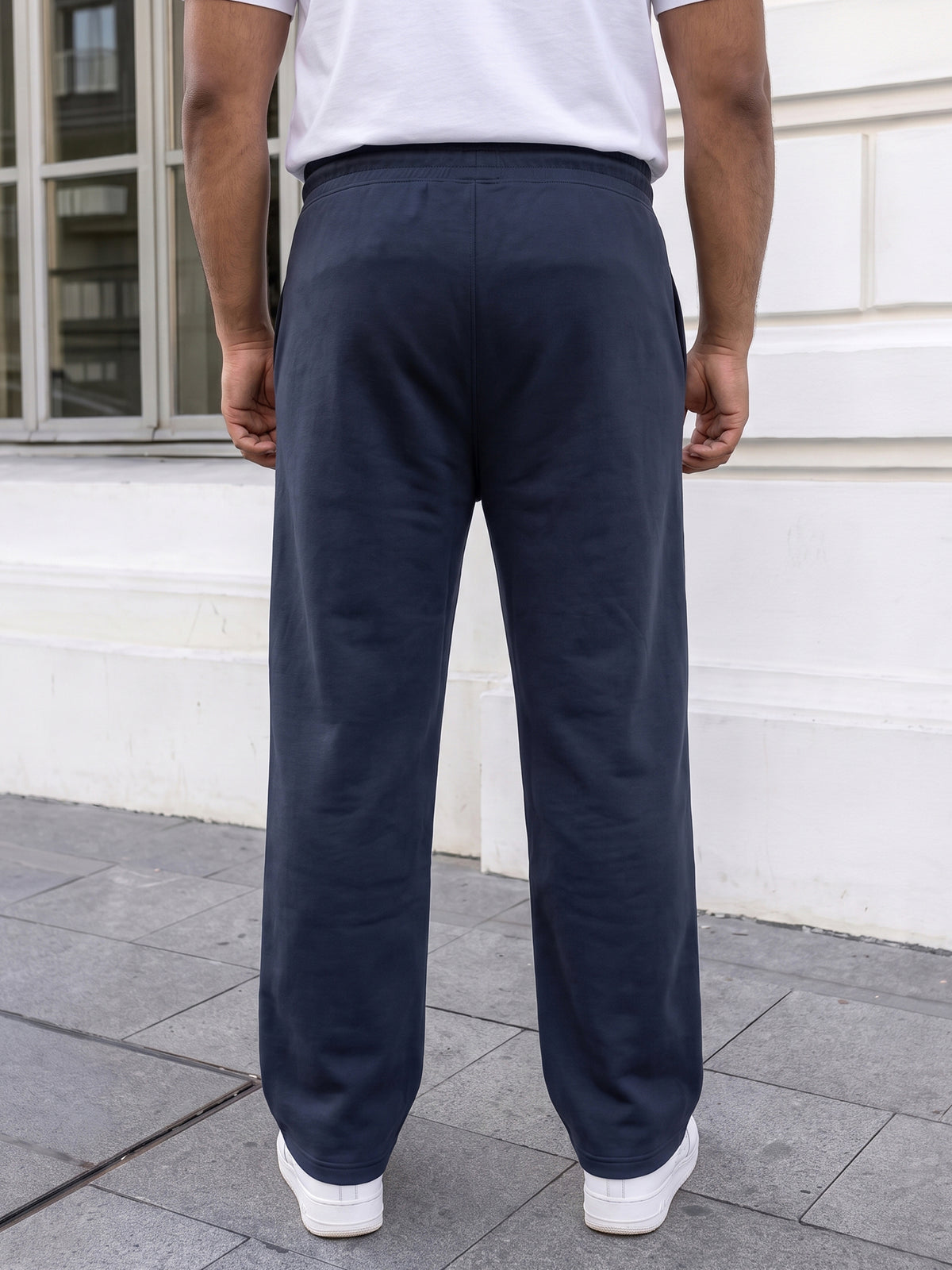 Navy Straight Fleece Joggers