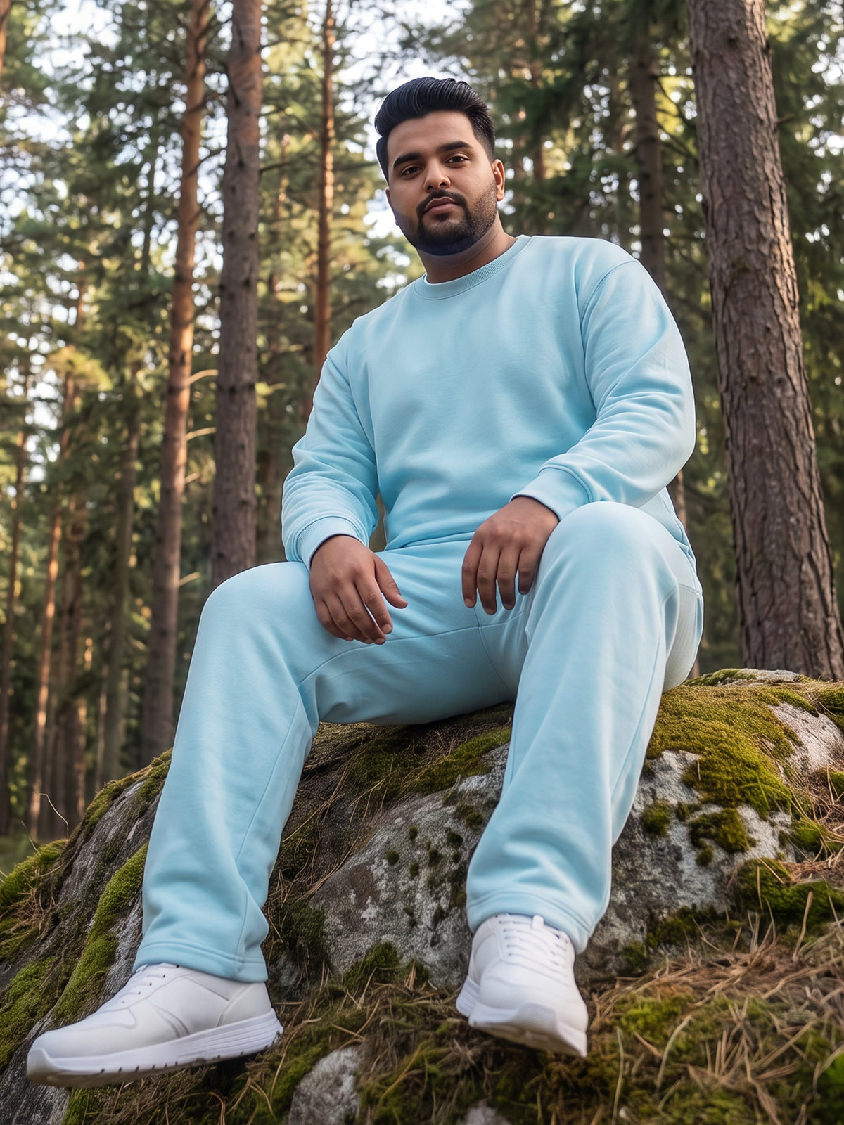 Turquoise Straight Fleece Joggers