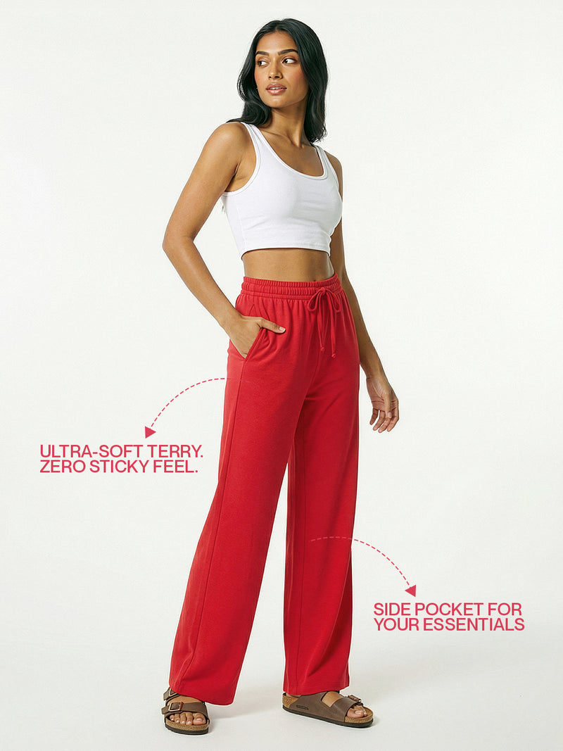 Red Flared PJ Pants