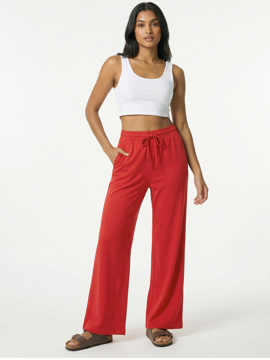 Red Flared PJ Pants