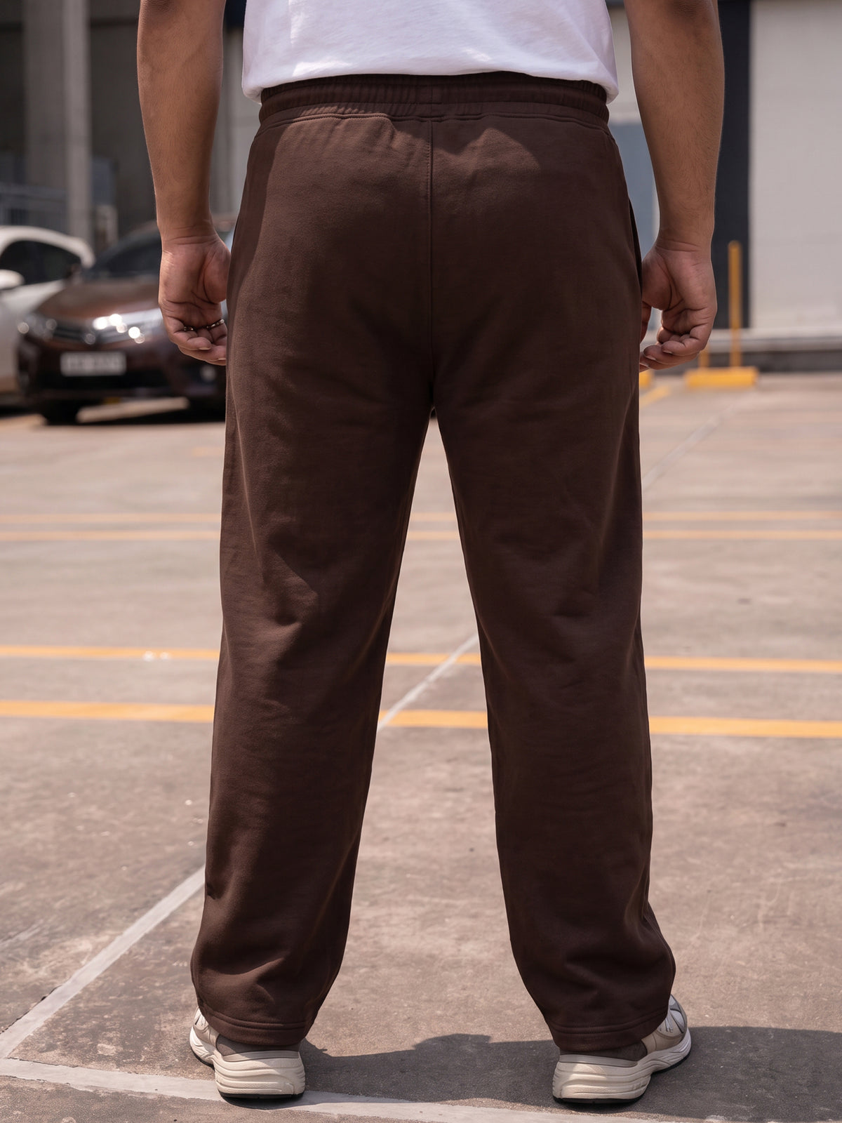 Coffee Brown Straight Fleece Joggers