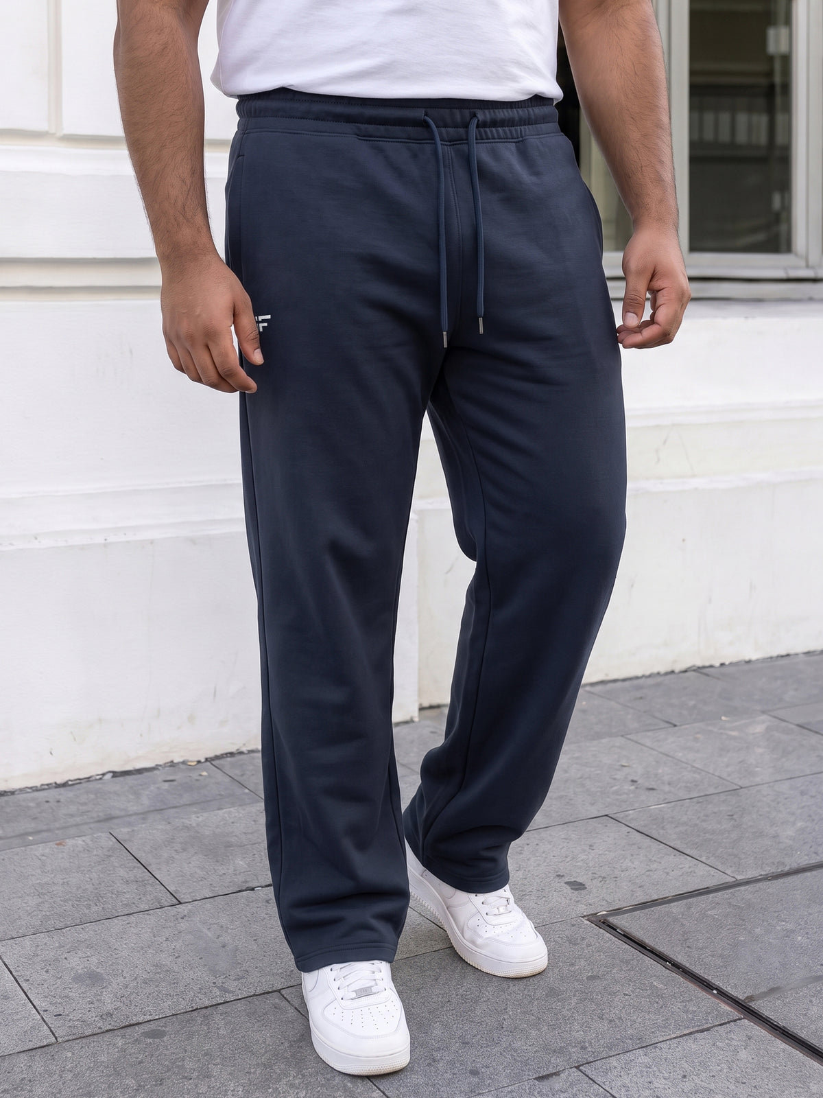 Navy Straight Fleece Joggers