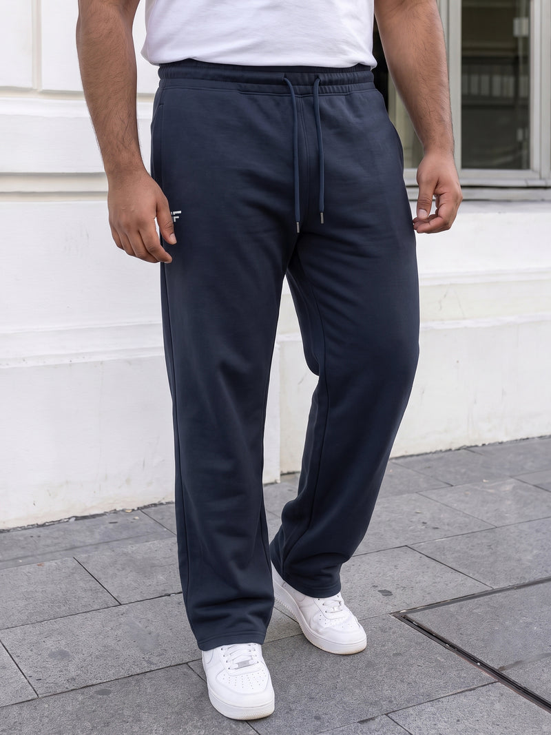 Navy Straight Fleece Joggers