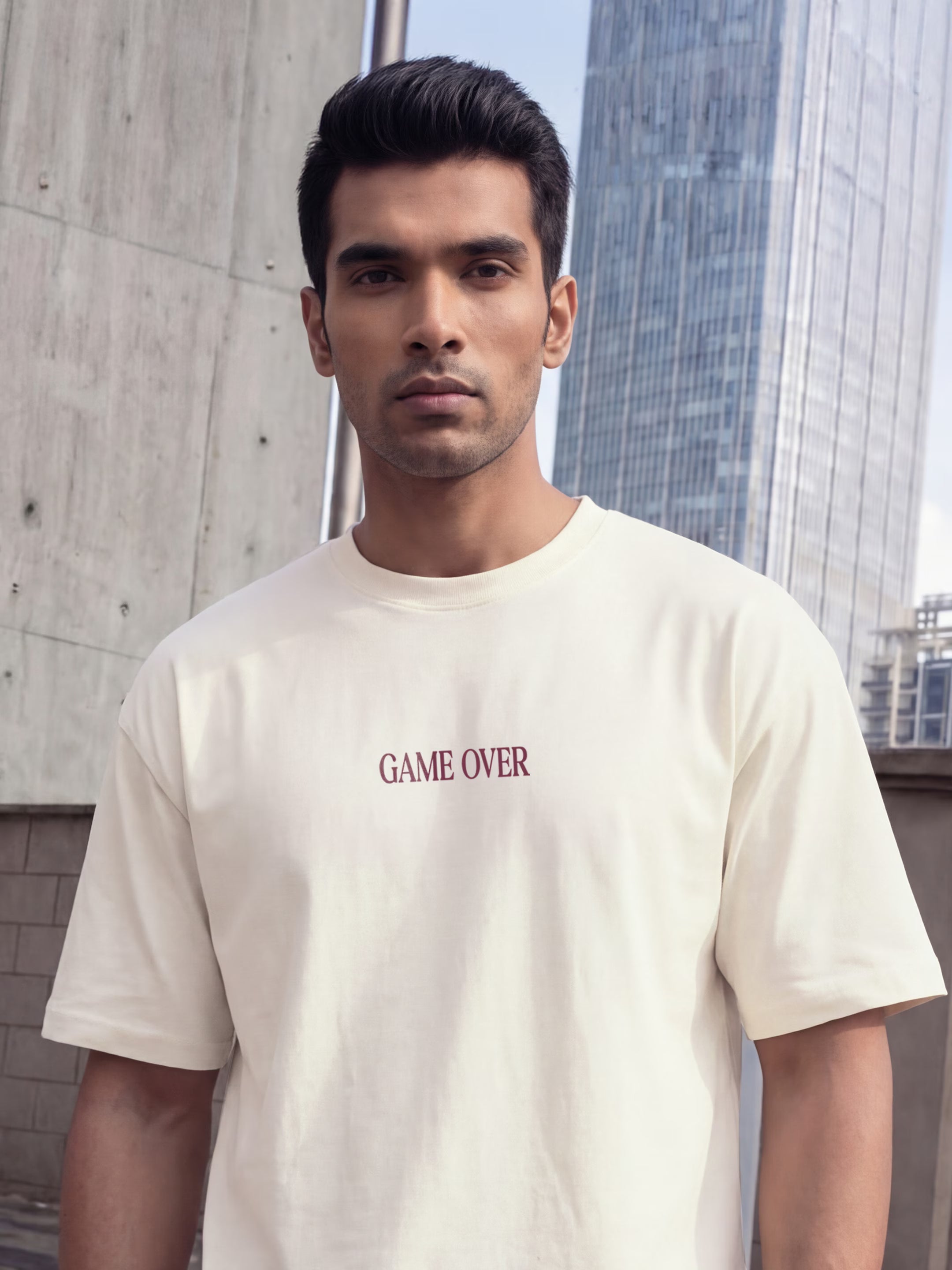Game Over Cotton Men's Oversized T-Shirt