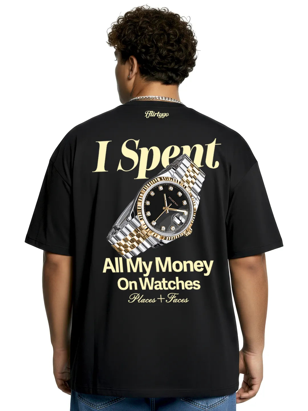 I Spent All My Money On Watches Mens Oversized T-Shirt