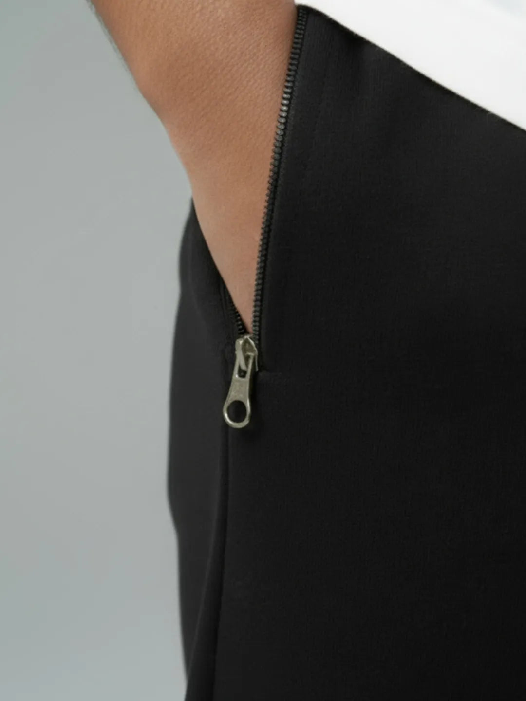 Jet Black Straight-Fit Joggers