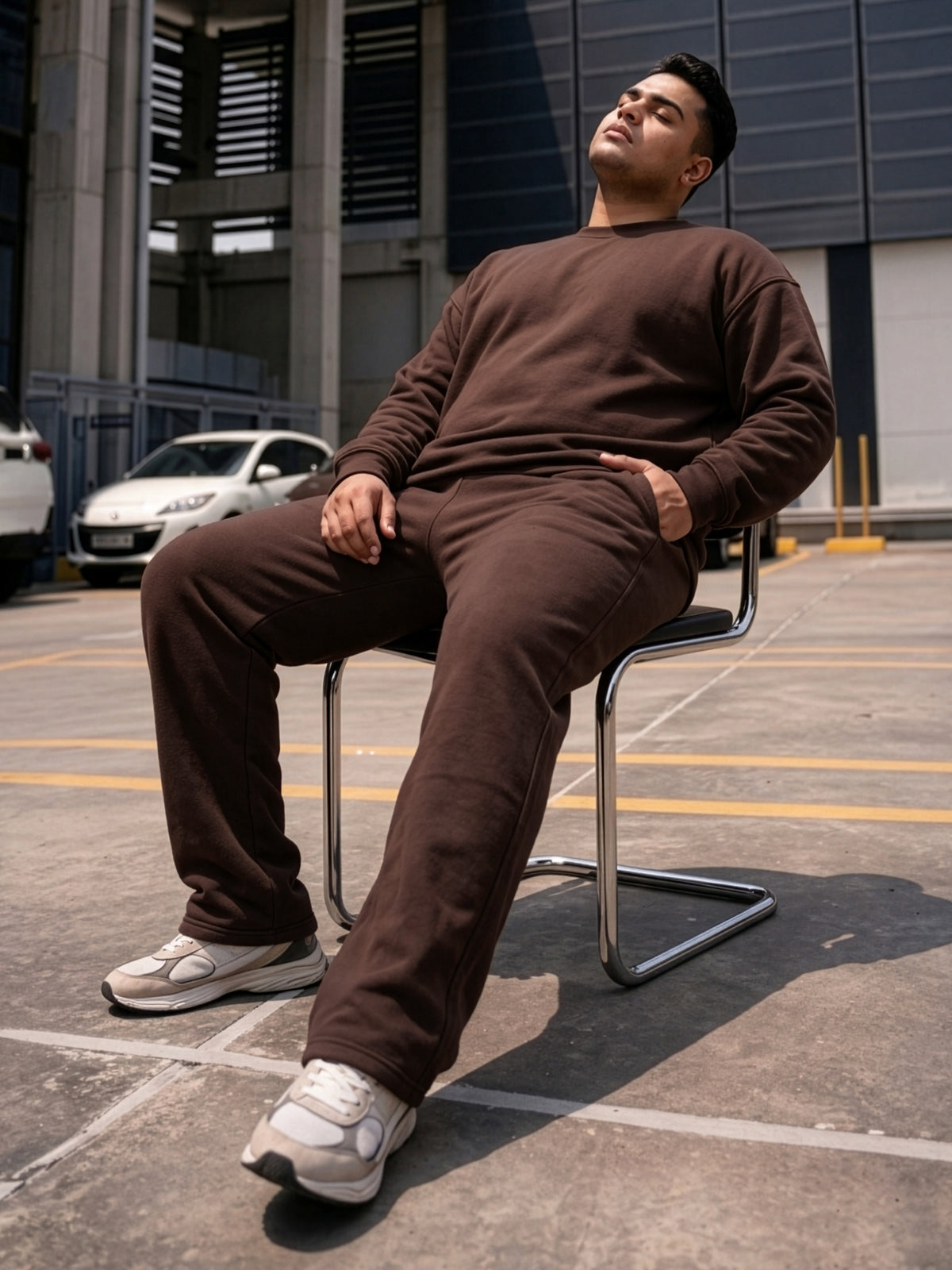 Coffee Brown Straight Fleece Joggers