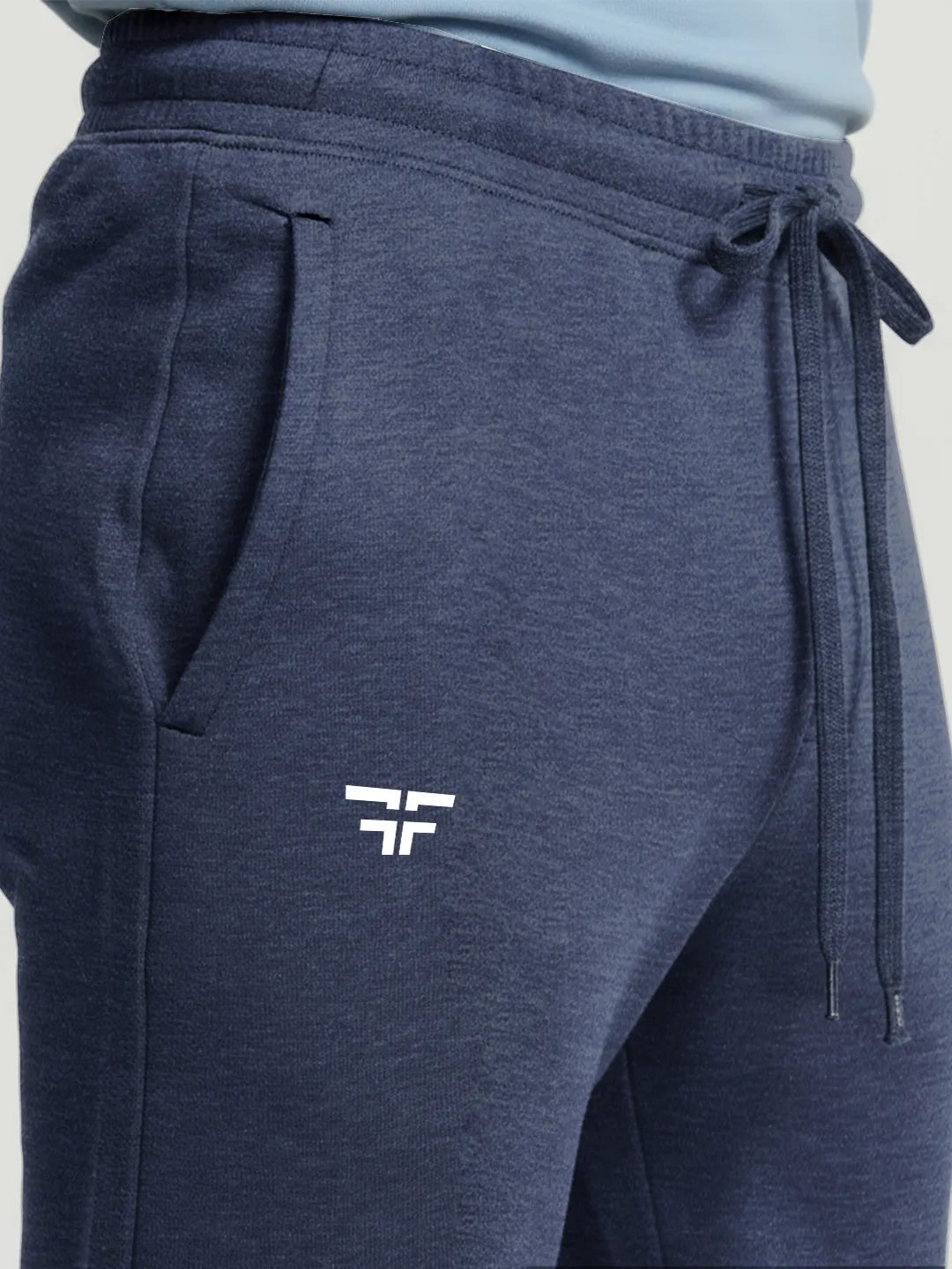 Blue Melange Baggy Joggers