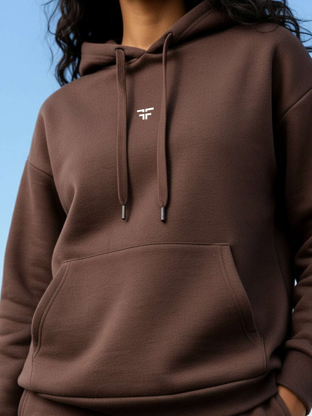 Coffee Brown Thermal Co-ord Set (Hoodie and Jogger Combo)