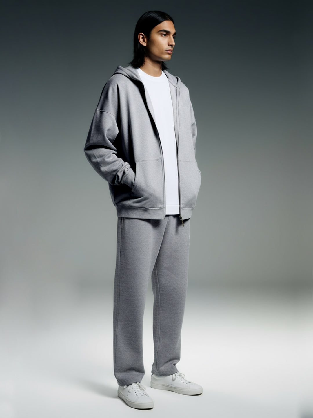 Grey Straight-Fit Joggers