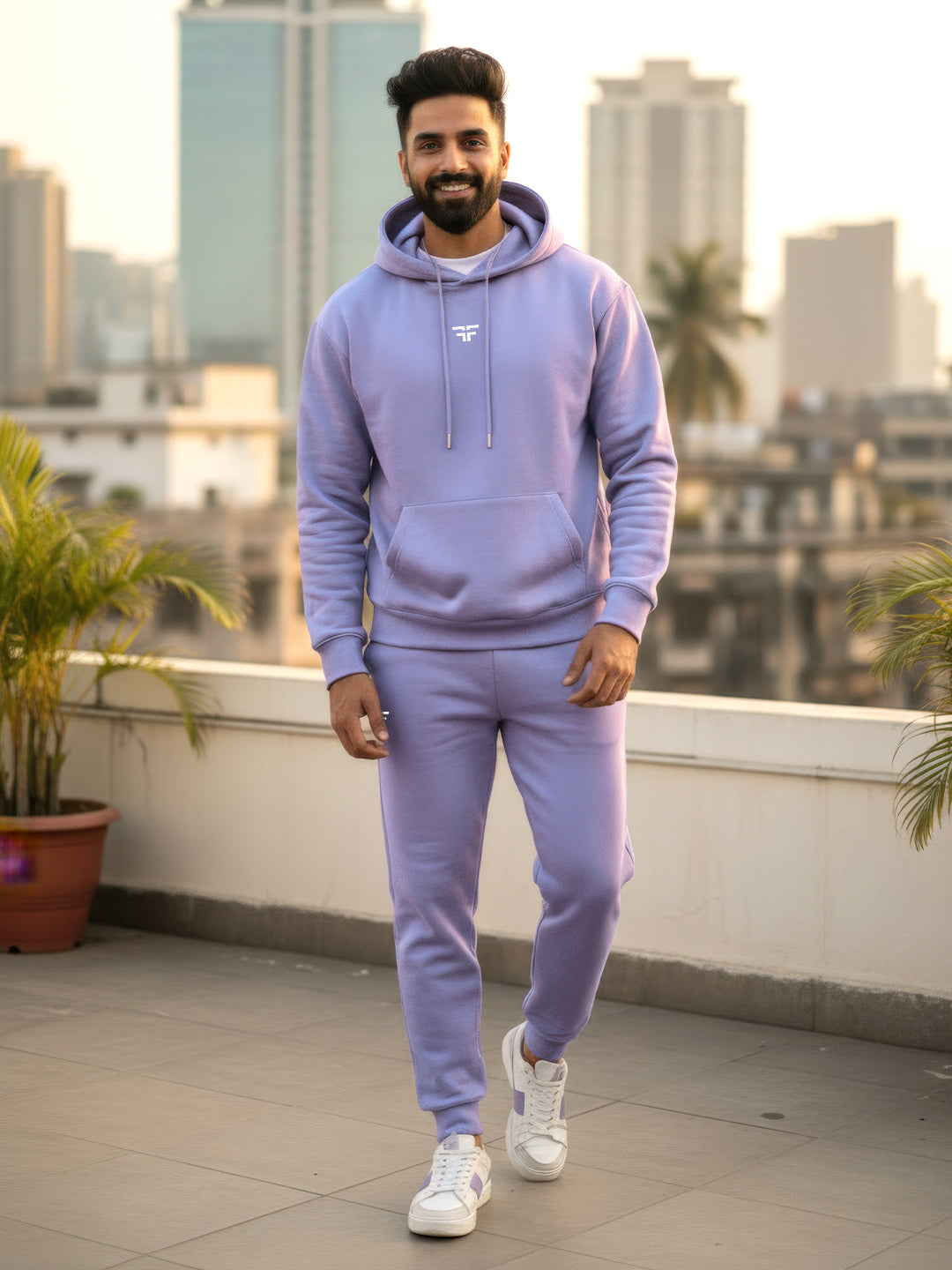 || LILAC THERMAL CO-ORD SET (HOODIE AND JOGGER COMBO) ||