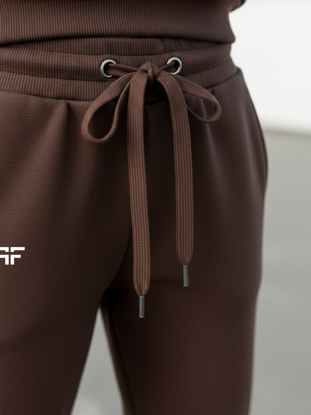 Coffee Brown Thermal Co-ord Set (Hoodie and Jogger Combo)