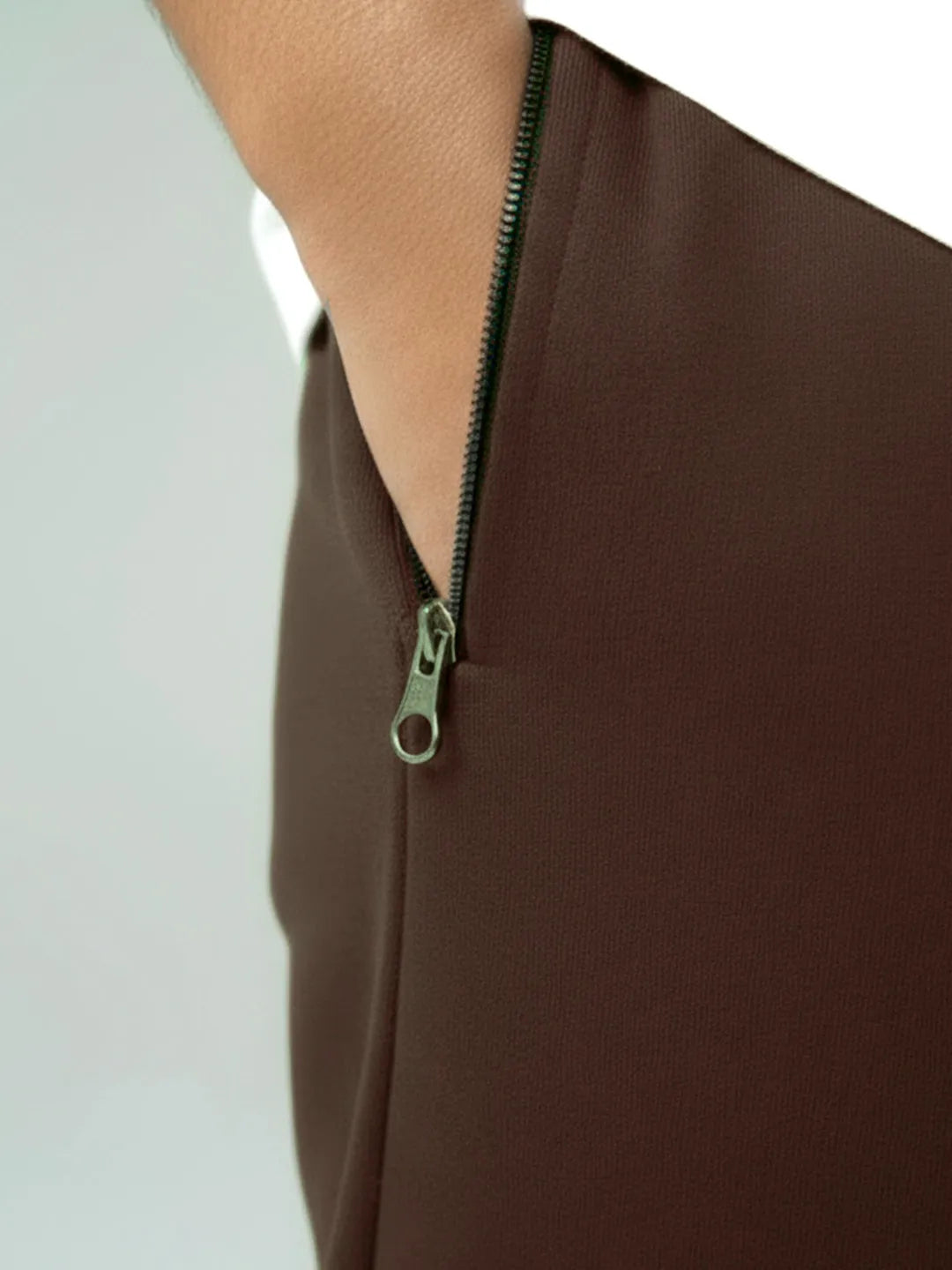 Coffee Brown Straight-Fit Joggers