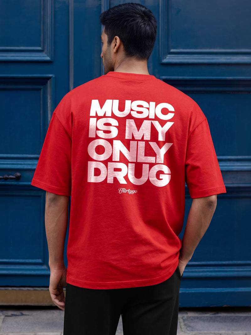 Music Cotton Men's Oversized T-Shirt