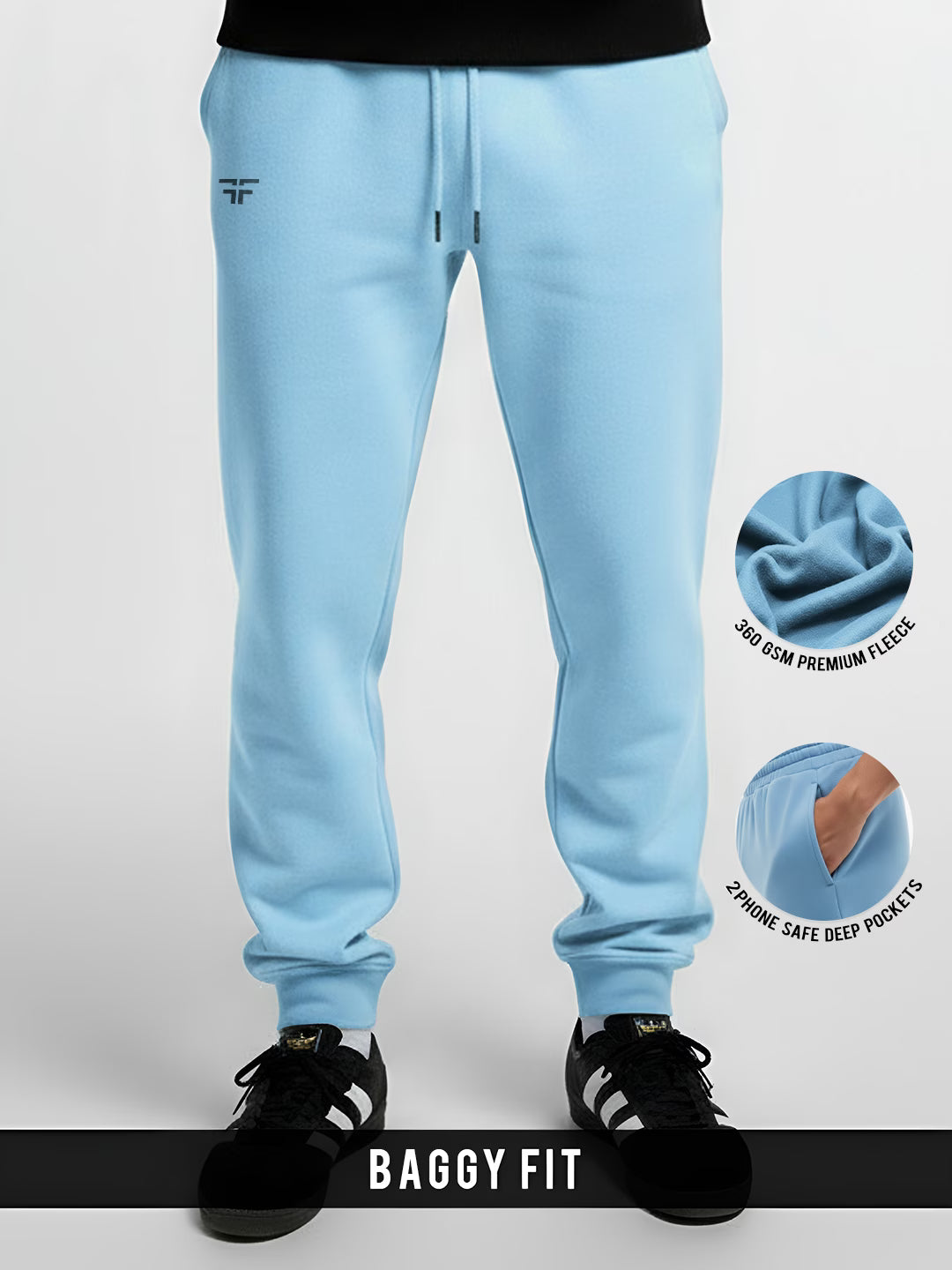 Sky Blue Fleece Joggers