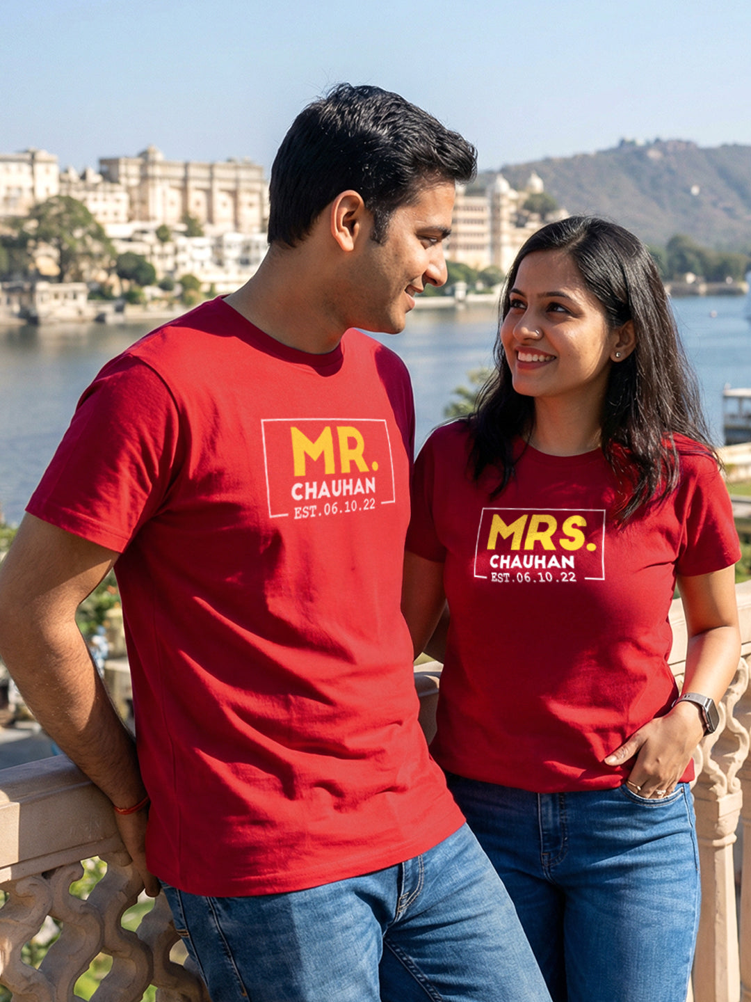 Mr & Mrs w/ Custom Surname and Date