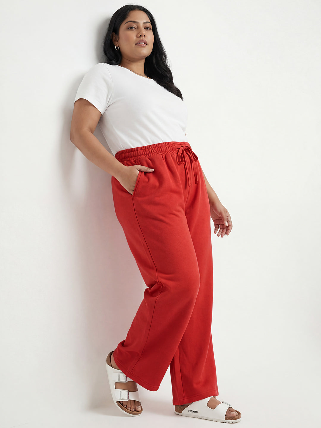 Red Flared PJ Pants (Plus Size)
