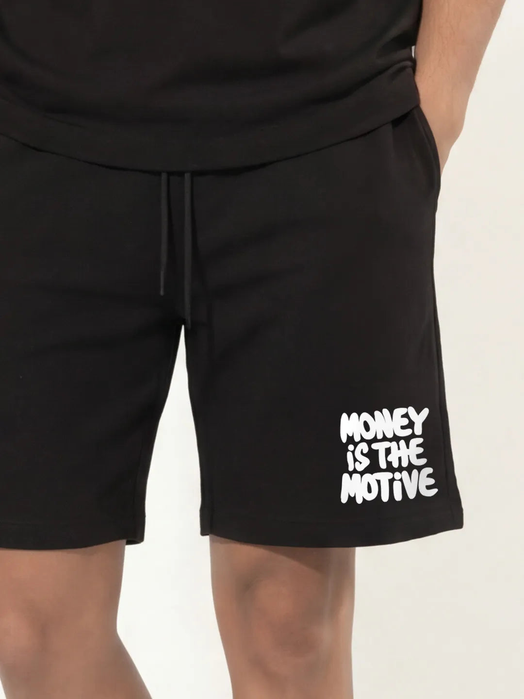 Money Is The Motive Cotton Men's Oversized Coord Sets