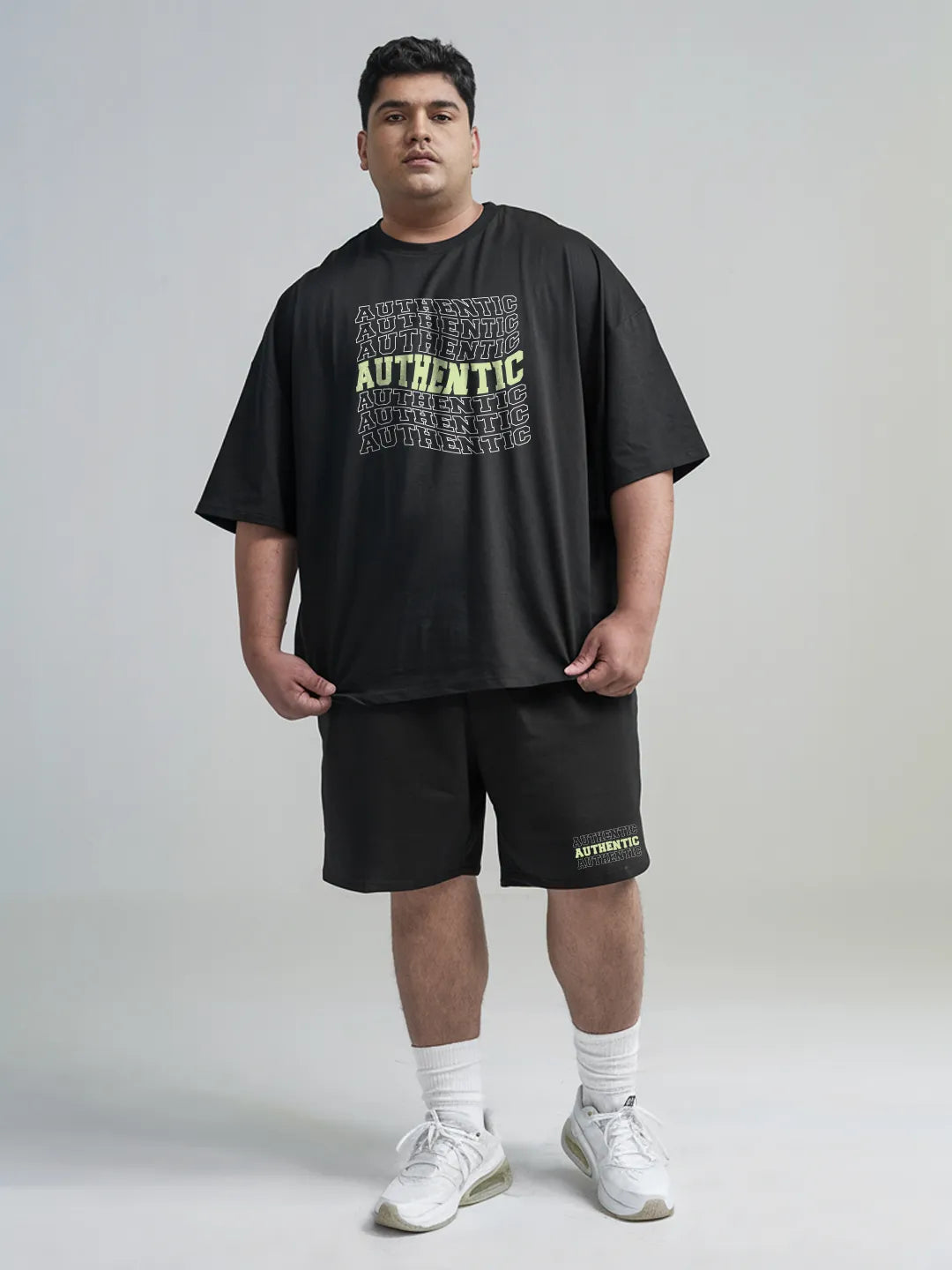 Authentic Cotton Mens T Shirt and Shorts Combo Set