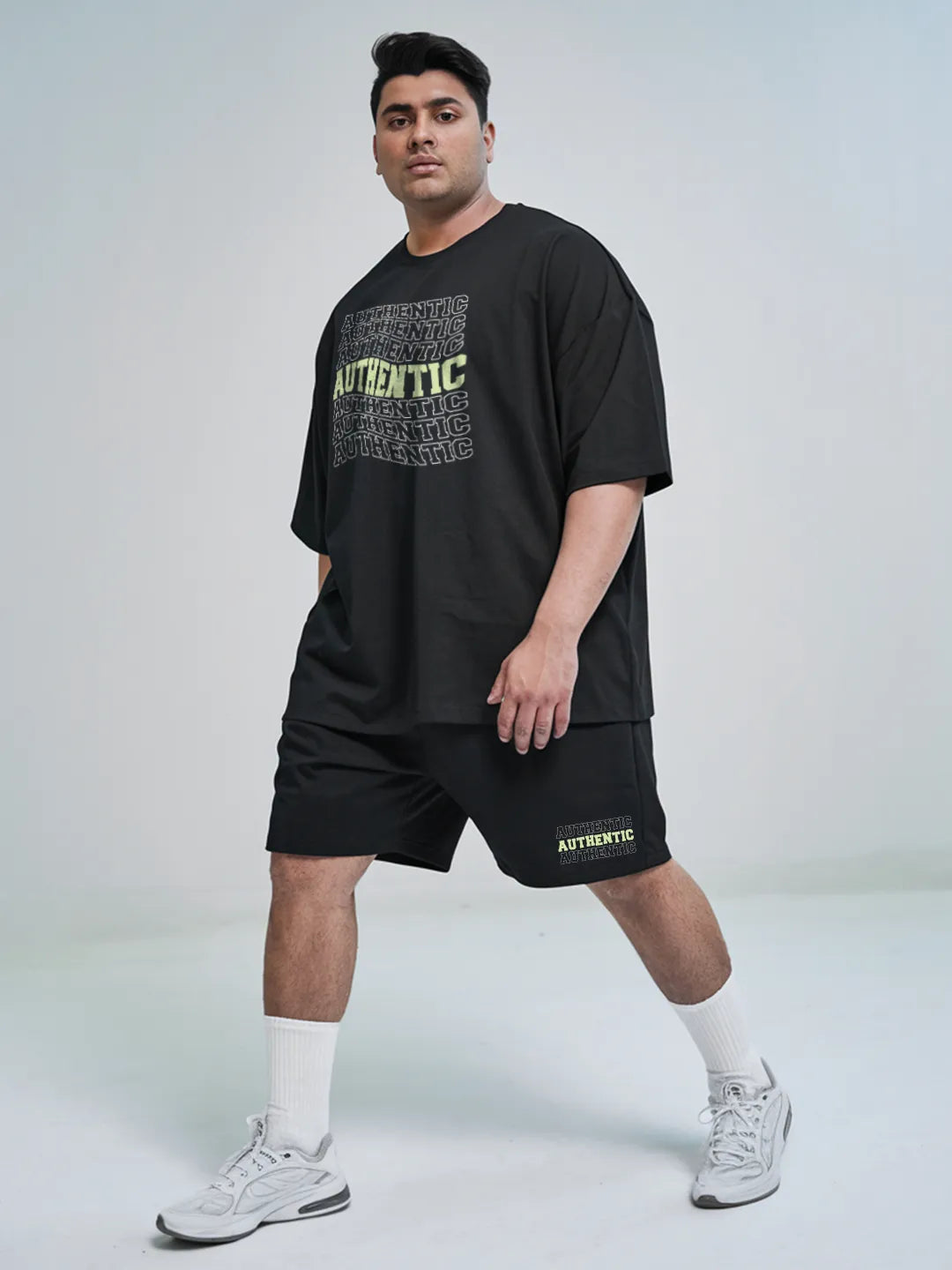 Authentic Cotton Mens T Shirt and Shorts Combo Set