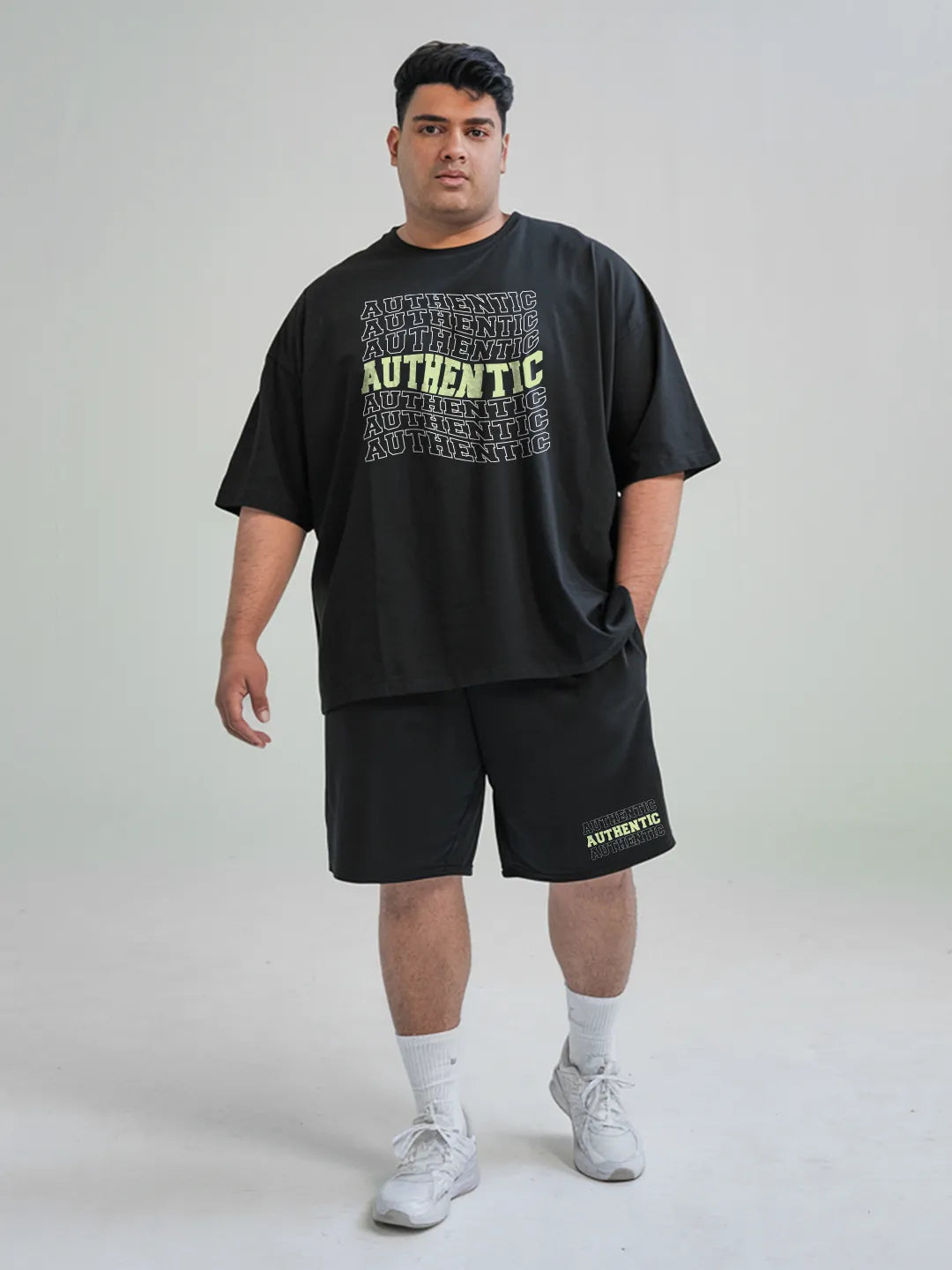 Authentic Cotton Mens T Shirt and Shorts Combo Set